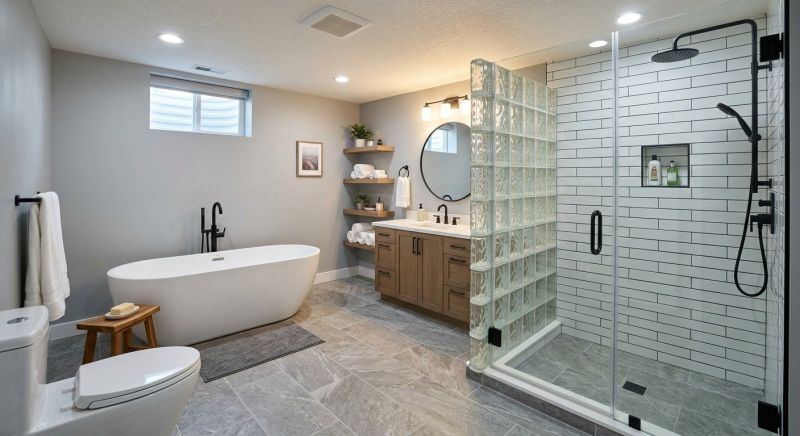 Basement Bathroom Remodeling in Champaign County, IL