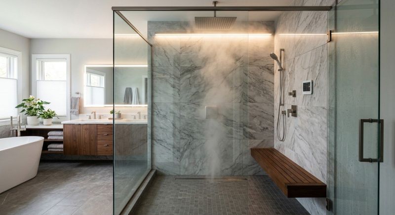 Granite Shower Installation in Champaign County, IL